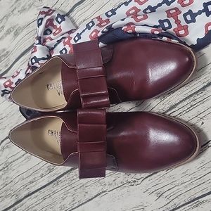 Chanel Burgundy Leather Women's Shoes